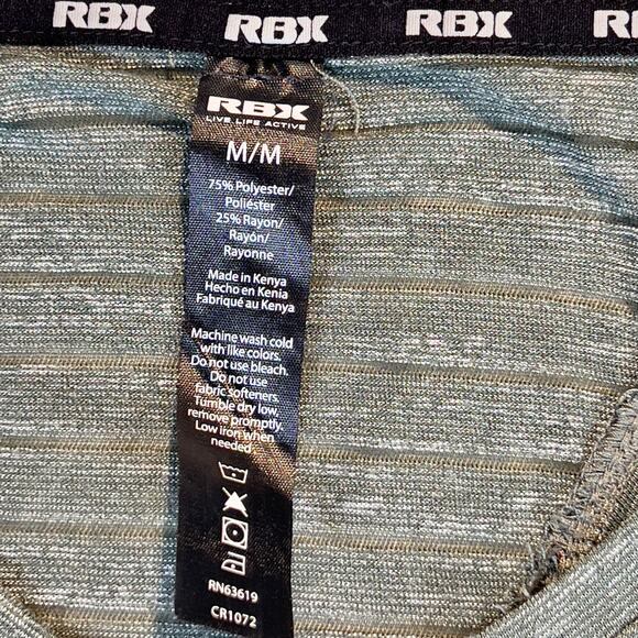 RBX Long Sleeve Racerback Workout Shirt Heathered Green Woman's Medium - Picture 2 of 11